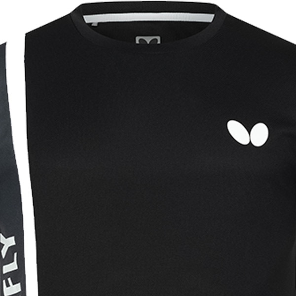 Butterfly Saijo T-Shirt - Black - Front - Close-Up